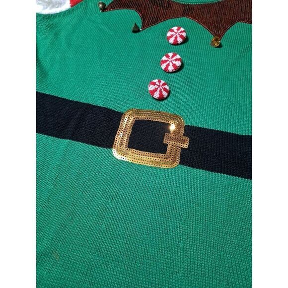 XXL Size 20 Holiday Time Christmas Holiday Dress Knit Sweater Dress Short Sleeve - Picture 5 of 10